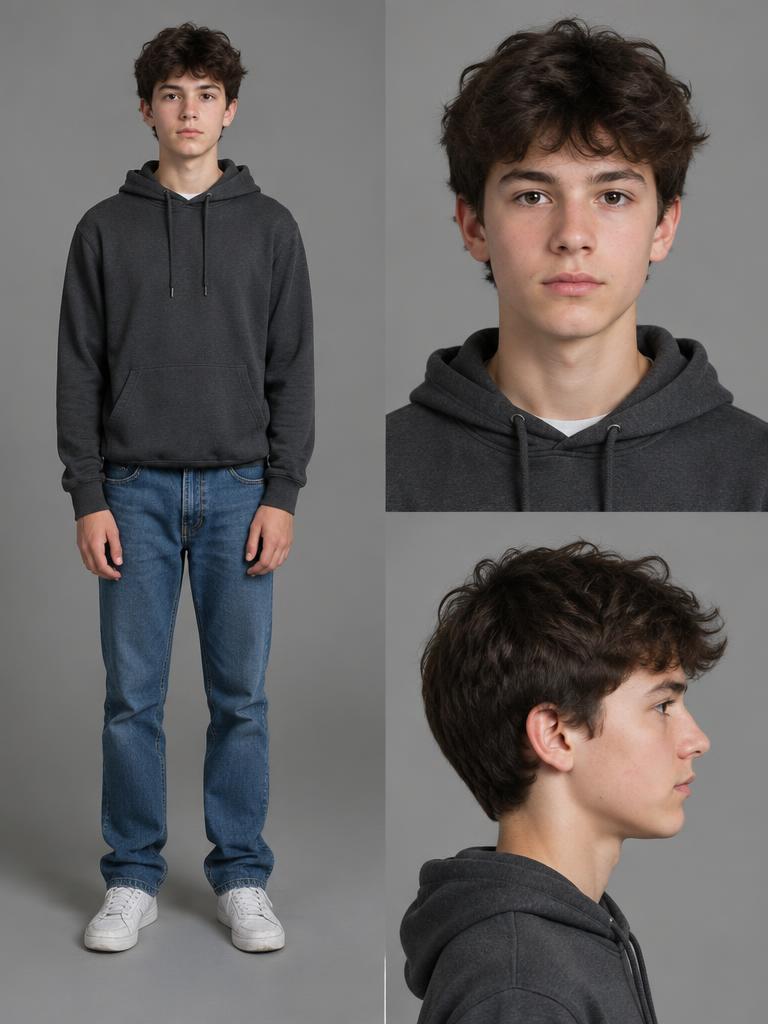 Character sheet, teen boy